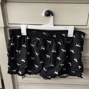 PINK dog print sleep lounge shorts